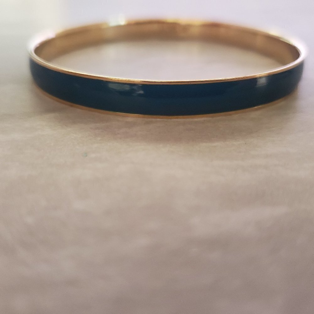 💙 Vintage 2000's 00's Y2K J.Crew Blue Enamal Skinny Bangle Bracelet 💙